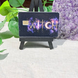 Witch Card Skin – Celestial Moon & Crystal Lettering Debit & Credit Card Sticker by The Sticker Era