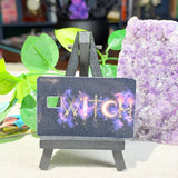 Witch Card Skin – Celestial Moon & Crystal Lettering Debit & Credit Card Sticker by The Sticker Era